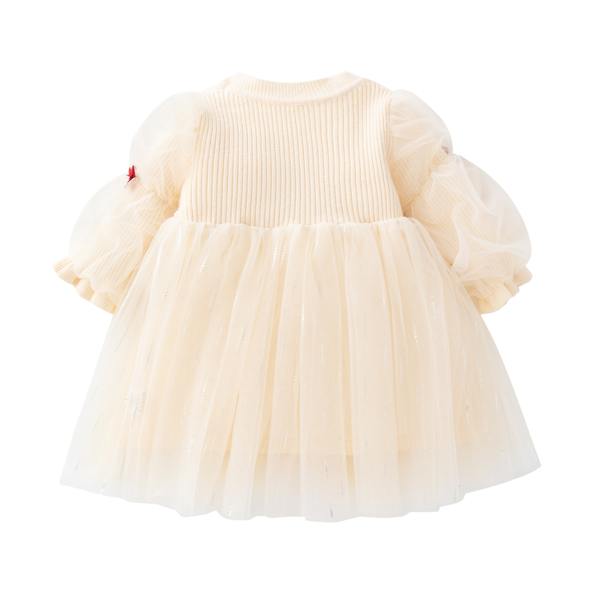 Big Red Bow Knitted Mesh Dress