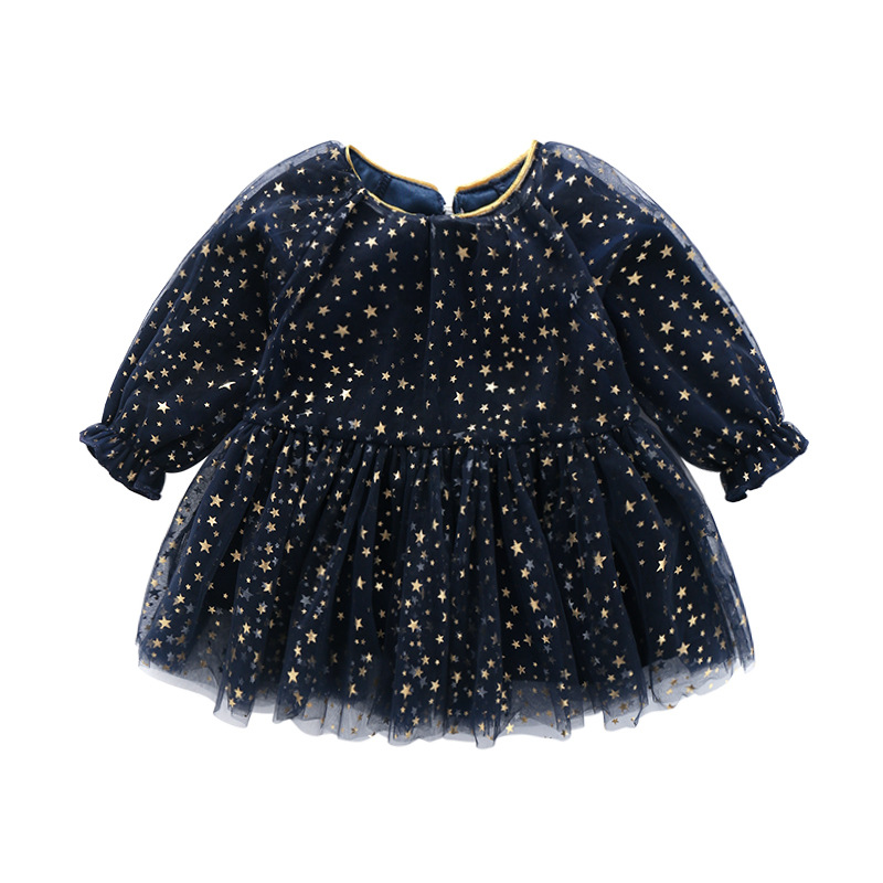 Blue Star Dress Skirt + Red Knitted Lace Cardigan Sweater