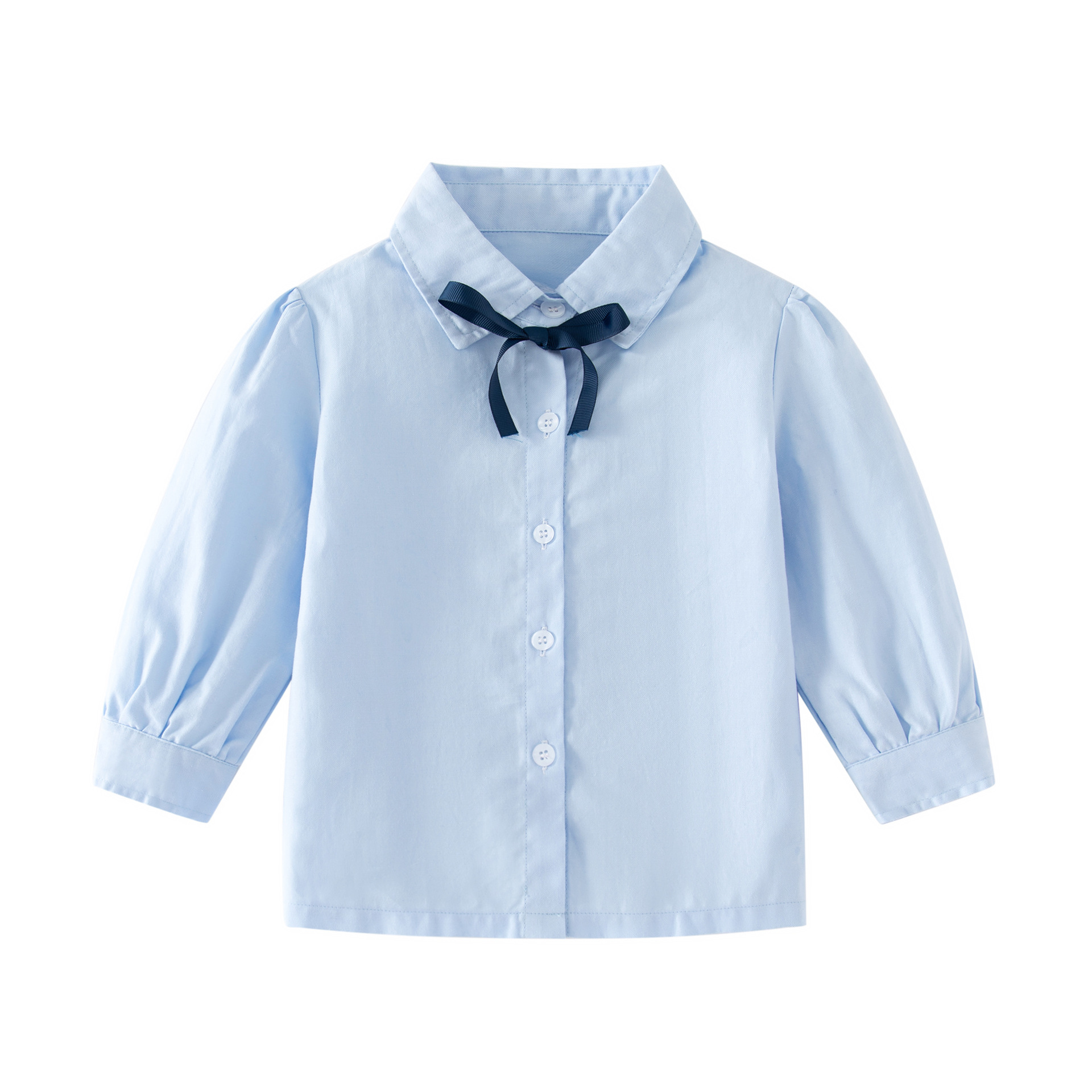 Cotton Shirt + College Style Knitted Sweater Undershirt Skirt