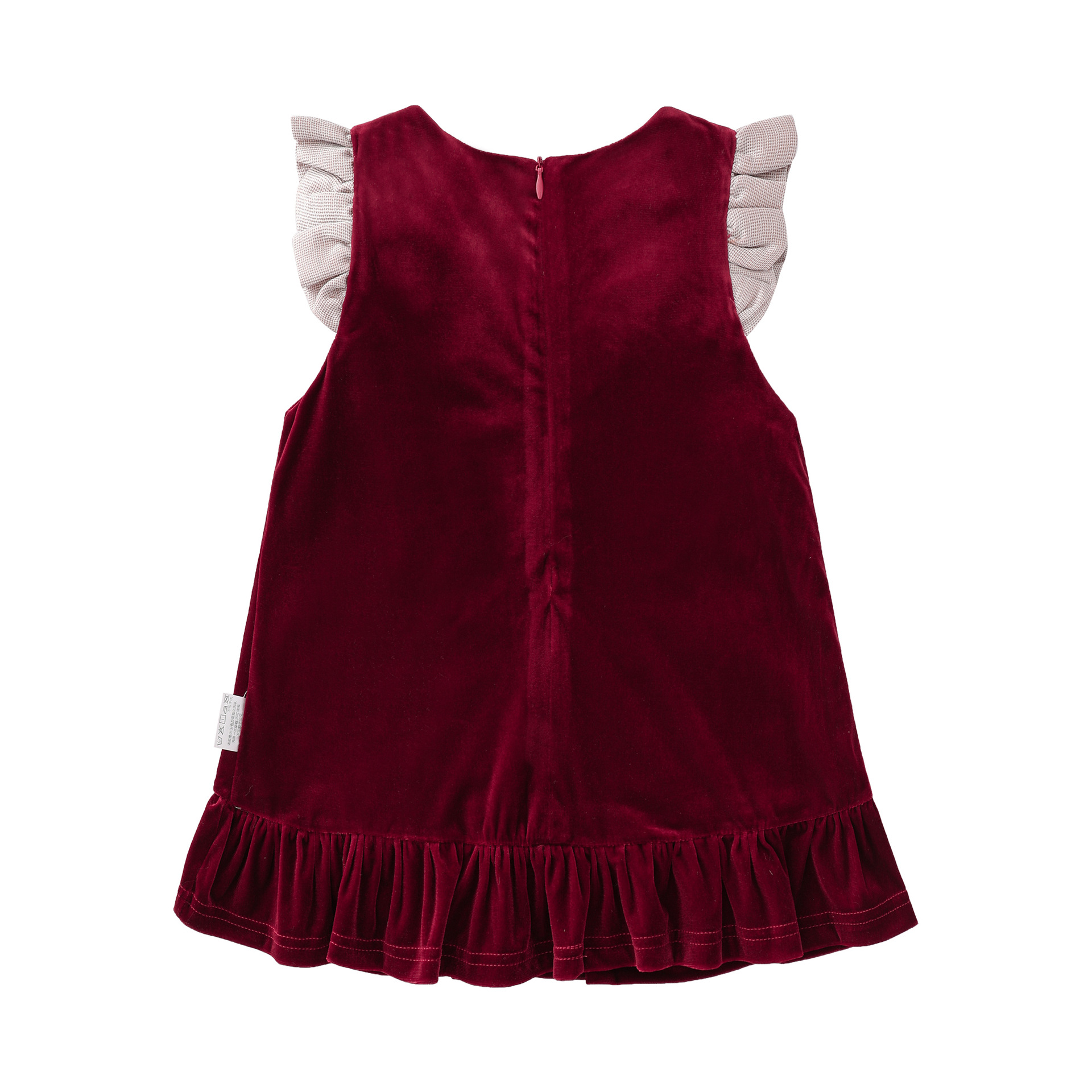 Deep Red Gold Velvet Tank Dress