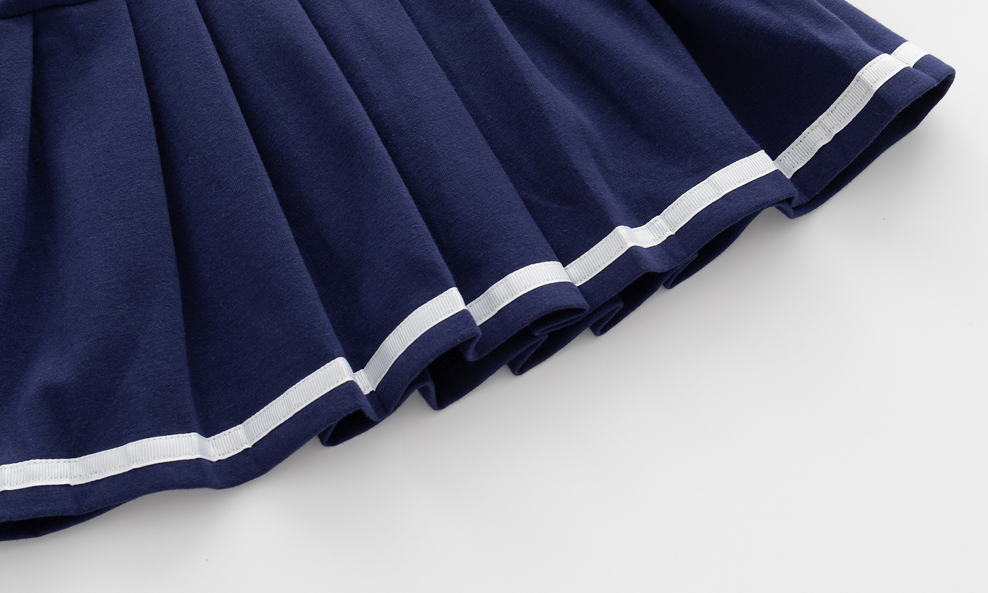 Deep Treasure Blue Lovely College Style Pleated Skirt