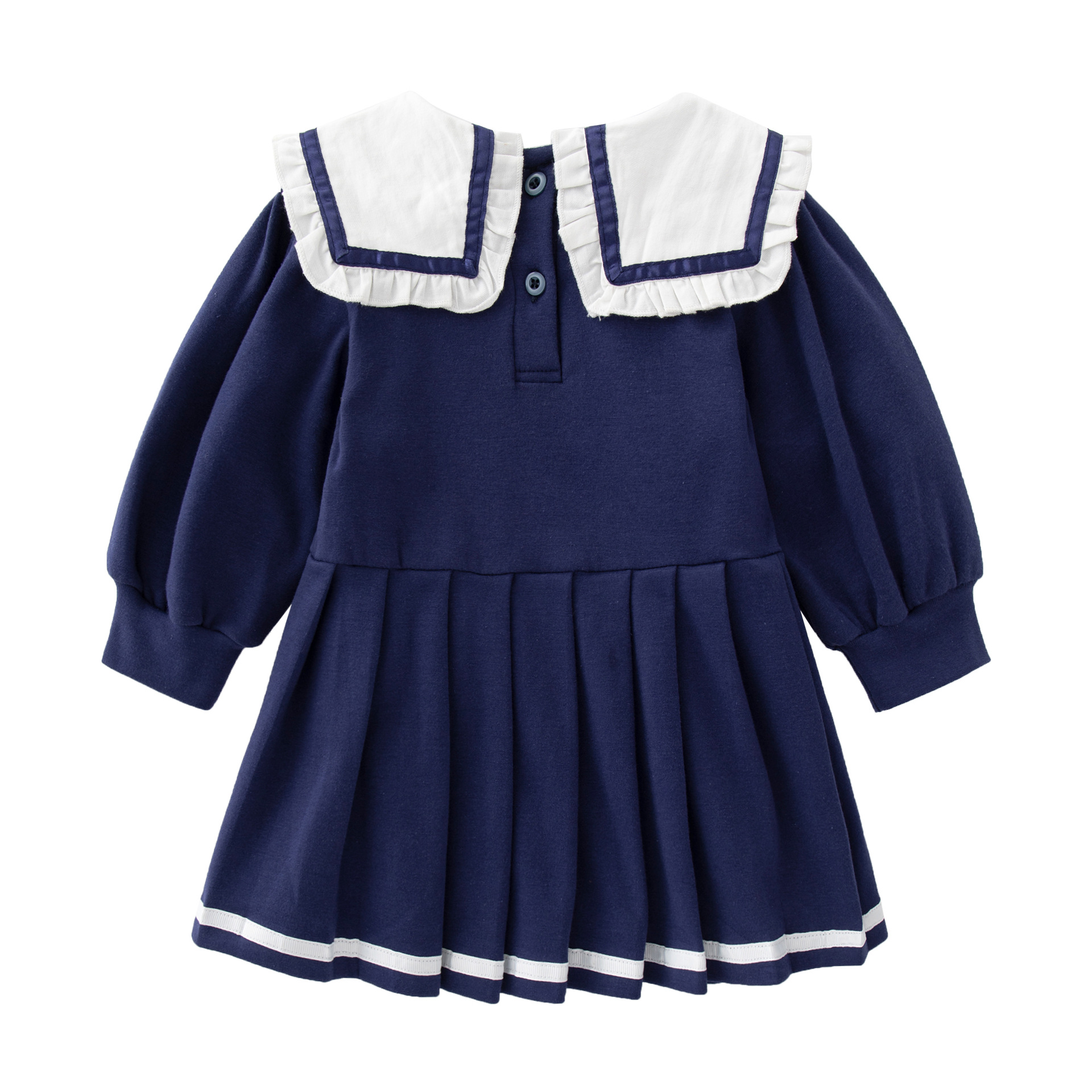 Deep Treasure Blue Lovely College Style Pleated Skirt