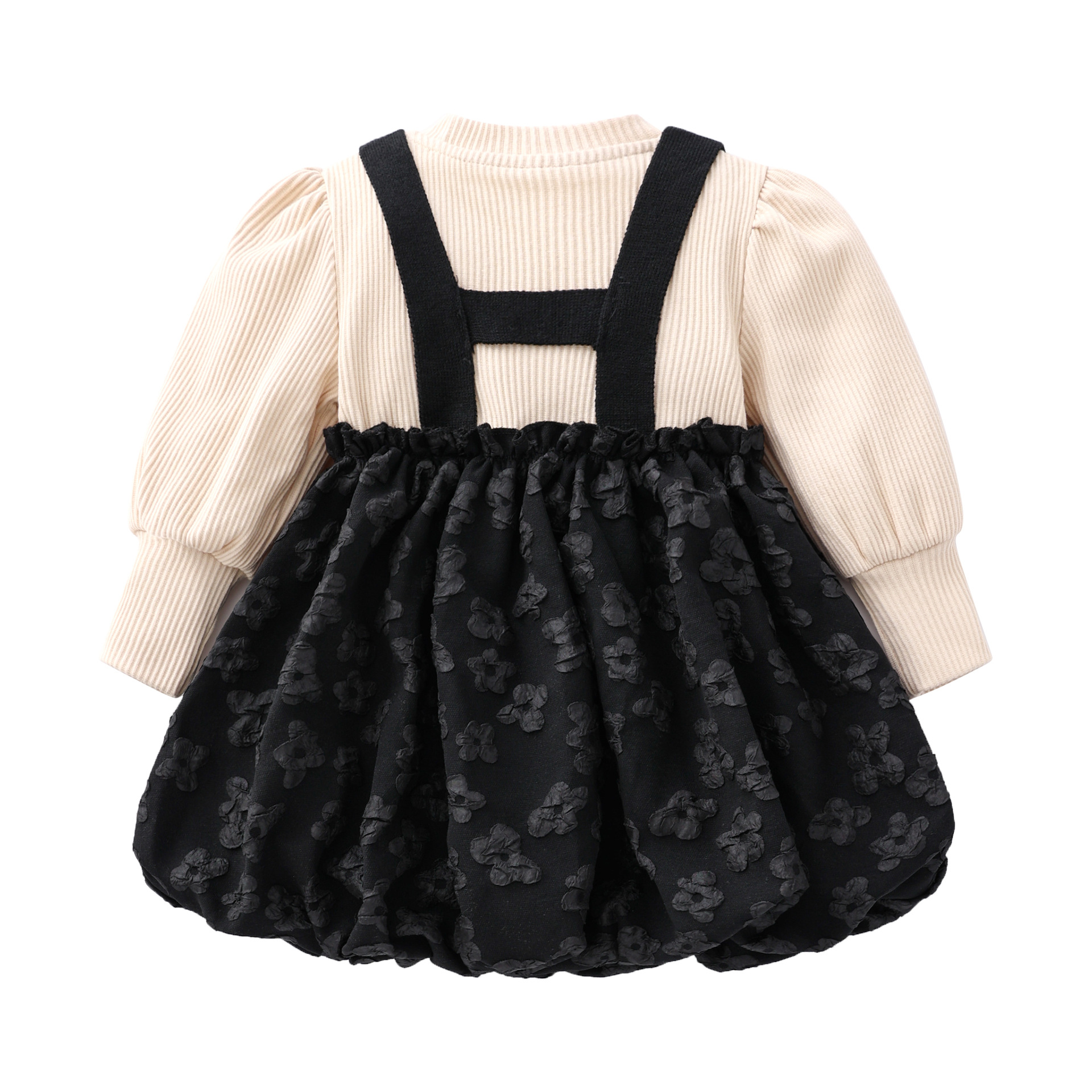 Long-Sleeved Straps Cute Lantern Dress