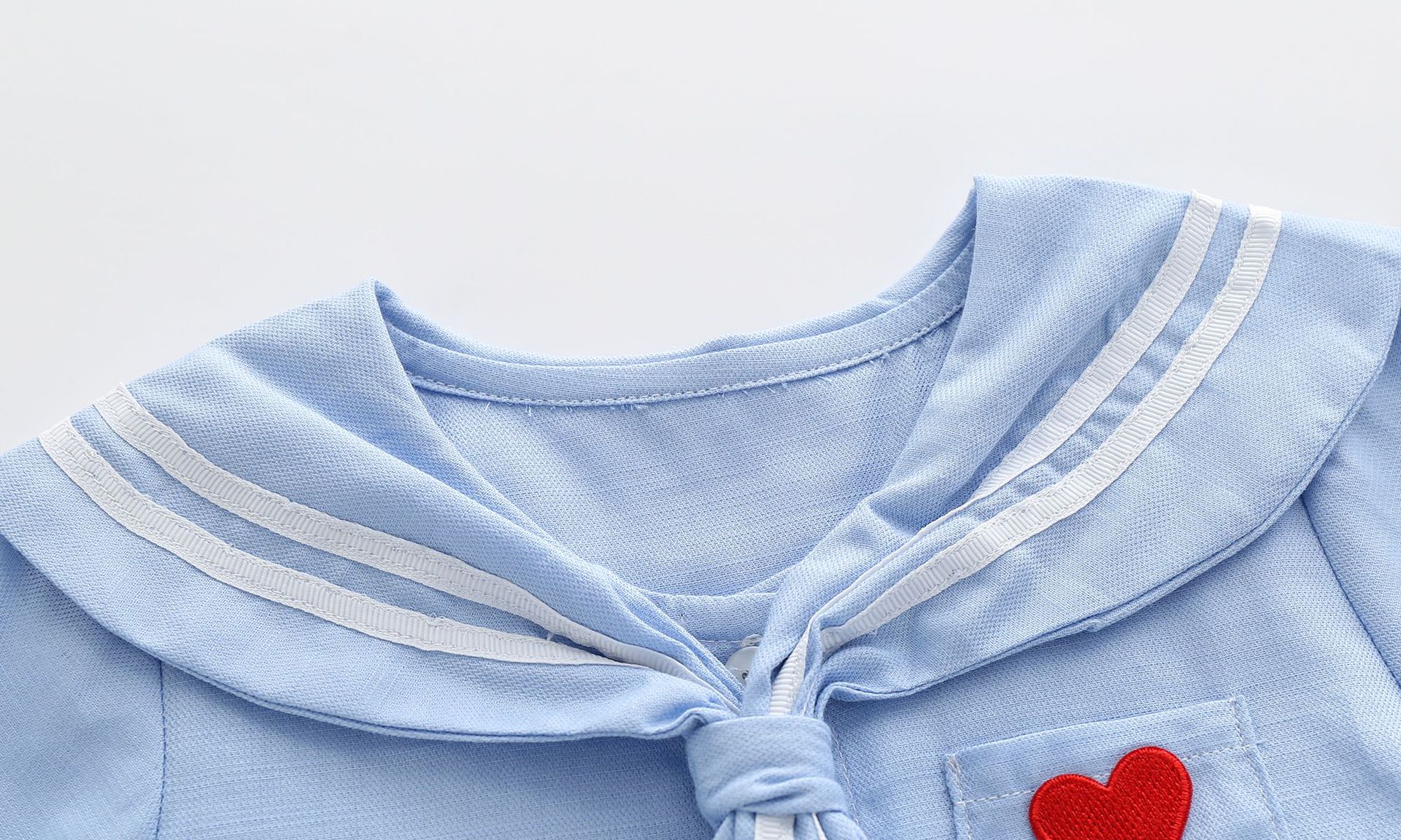 Red Love College Style Blue Dress