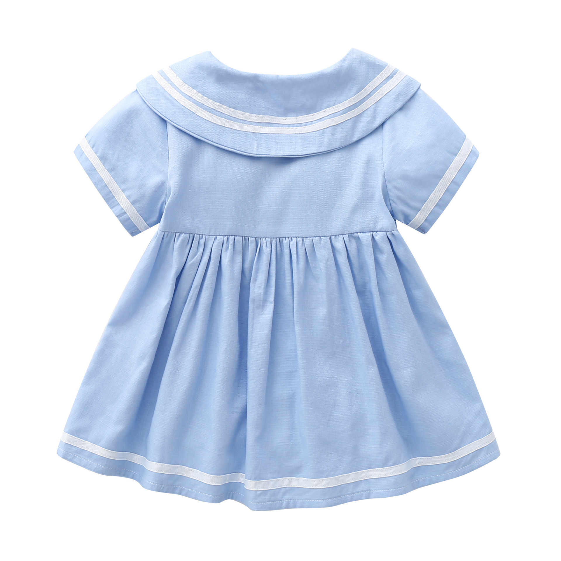Red Love College Style Blue Dress