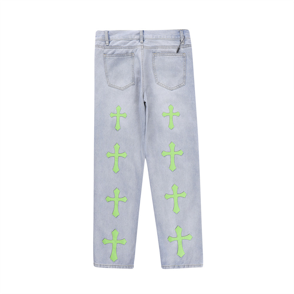 Torn Embroidered Jeans