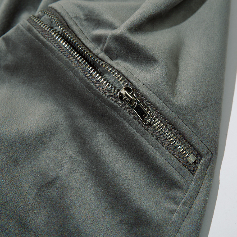 Elastic Waist Straight Sports Pocket Zip Casual Shorts
