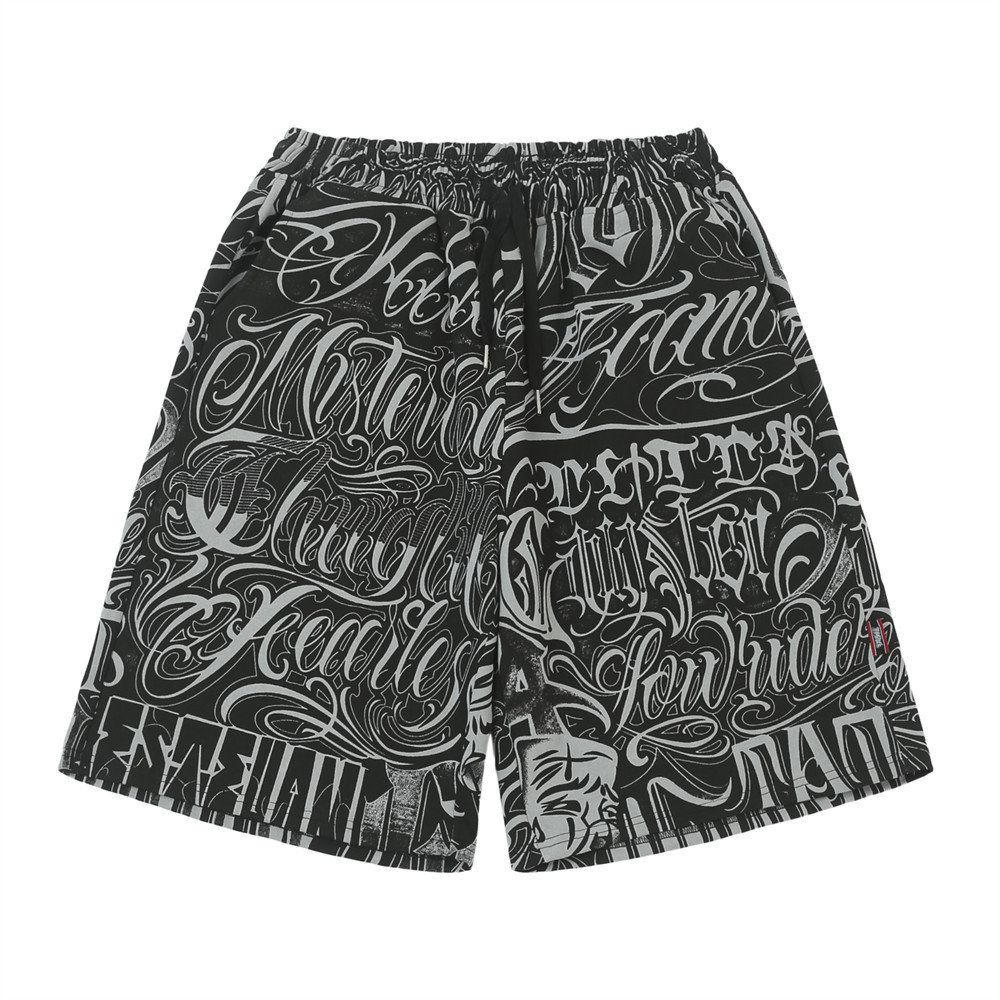 Flower Body Print Casual Shorts For Men