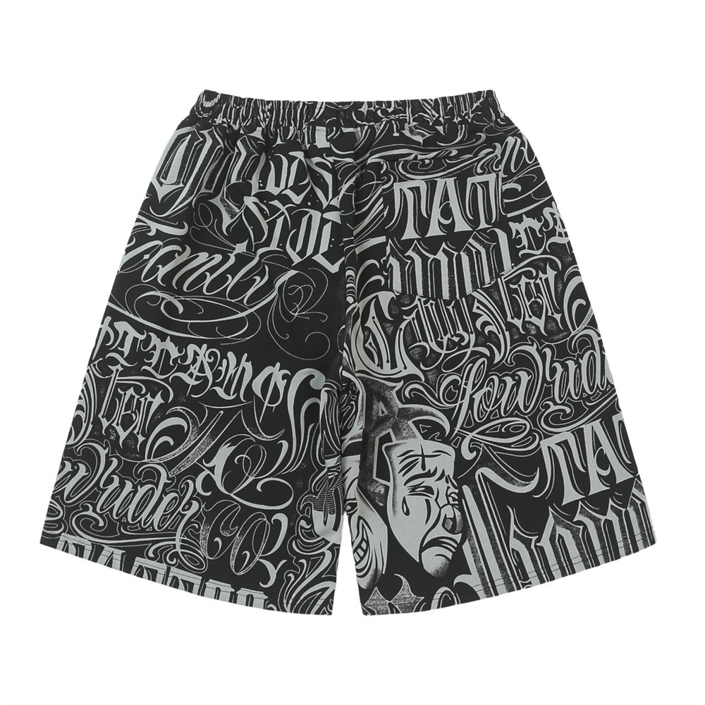 Flower Body Print Casual Shorts For Men