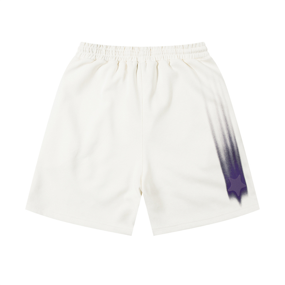 High Street Niche Colourful Pentagram Graffiti Casual Shorts