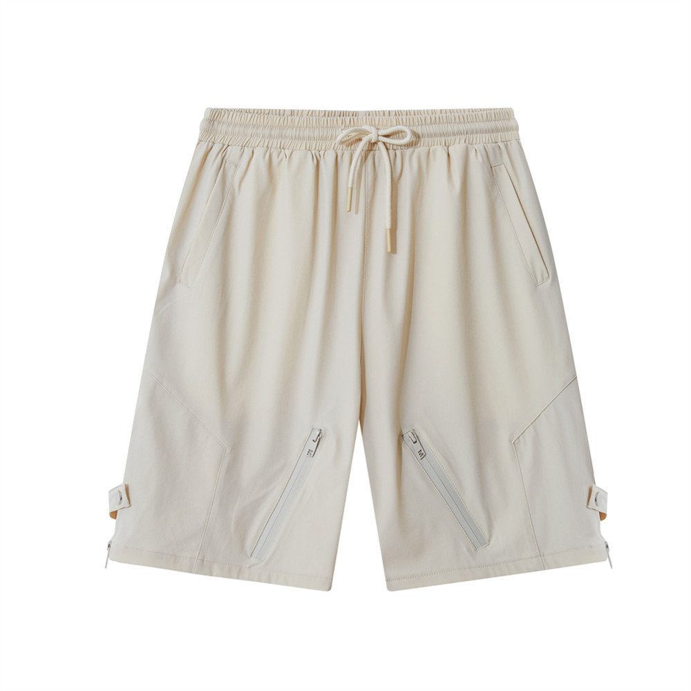 High Street Work Pocket Zipper Functional Style Shorts