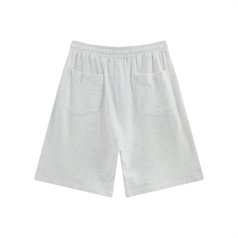 Letter Embroidered Drawstring Elasticated Waist Shorts