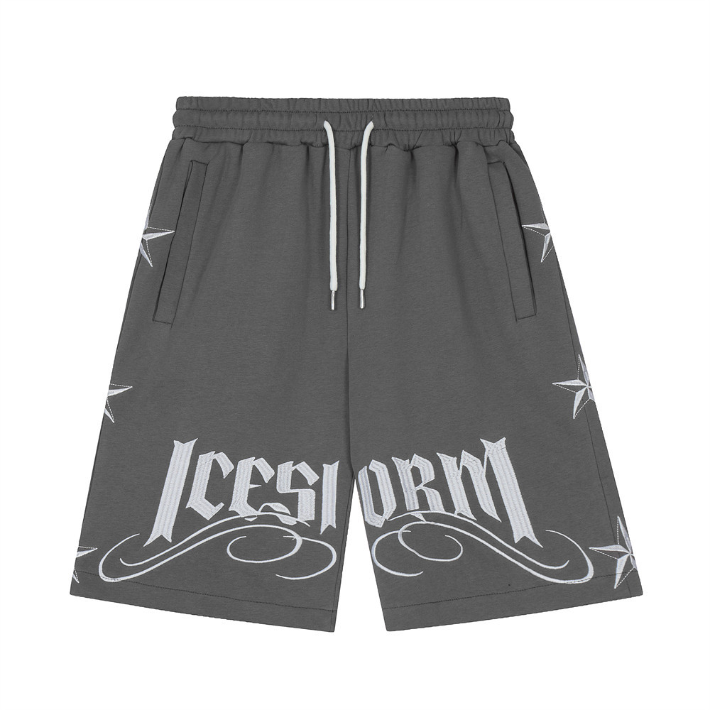 Hip Hop Letter Embroidered Wide Leg Sweatpants