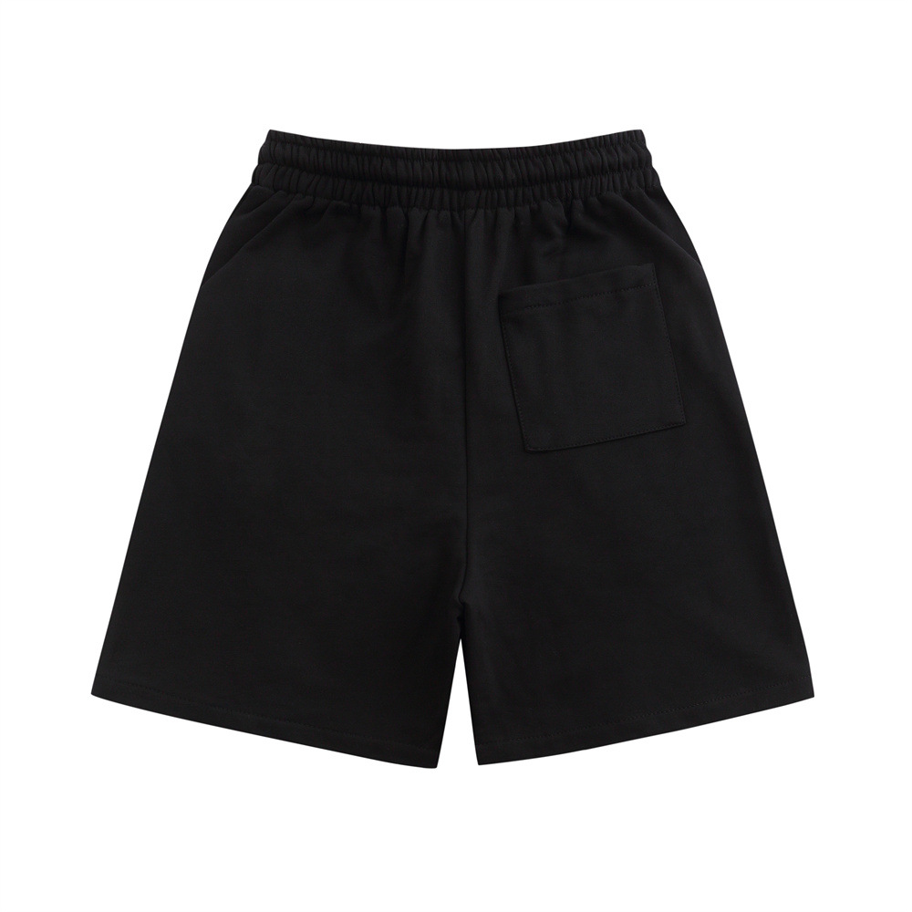 Loose Drawstring Elastic Waist Five Part Pants