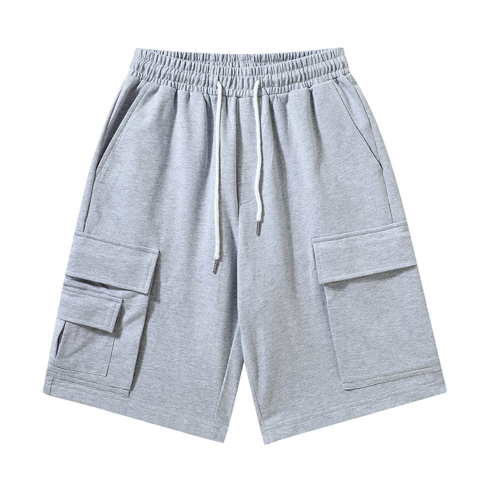 Loose Straight Elasticated Waist Sports Multi-Pocket Casual Shorts