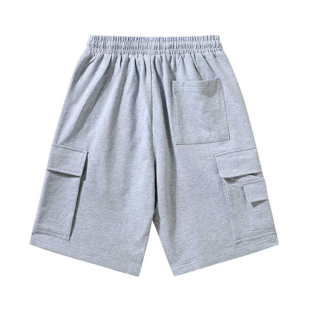 Loose Straight Elasticated Waist Sports Multi-Pocket Casual Shorts