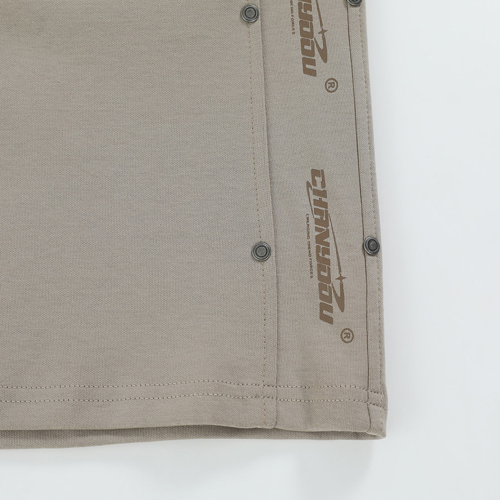 Men'S Loose Sport Drawstring Side Studded Trim Shorts