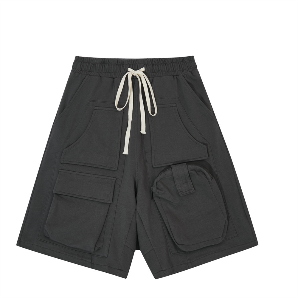 Multi-Pocket Work Sports Big Crotch Collar Shorts
