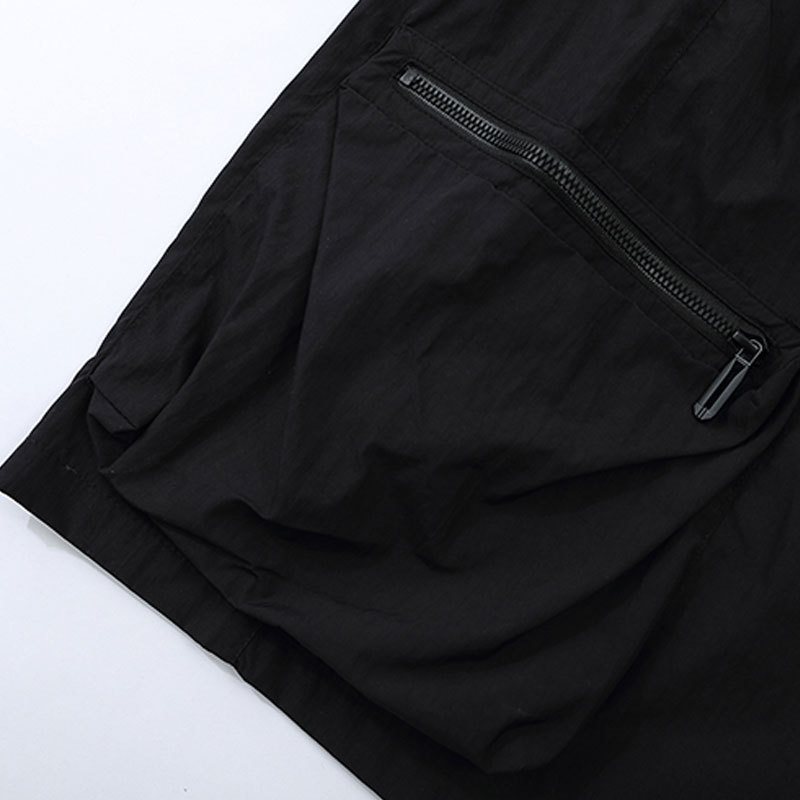 Solid Color Multi-Pocket Work Shorts For Men