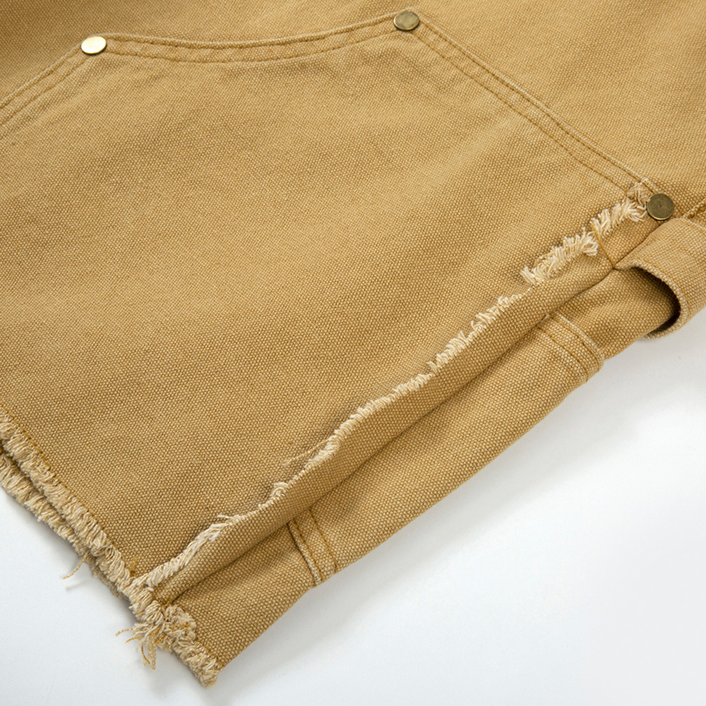 Splicing Casual Loose Wide Leg Hairline Cat Whiskers Denim Shorts