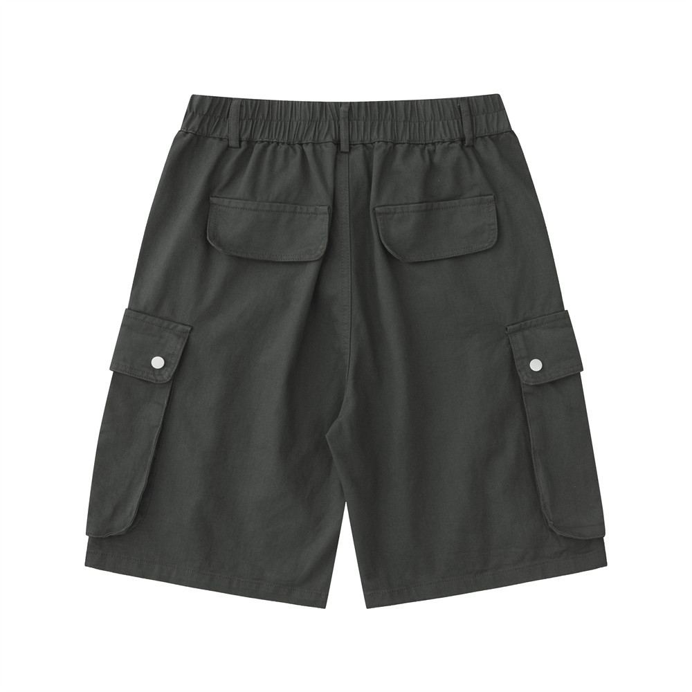 Straight-Leg Multi-Pocket Denim Shorts