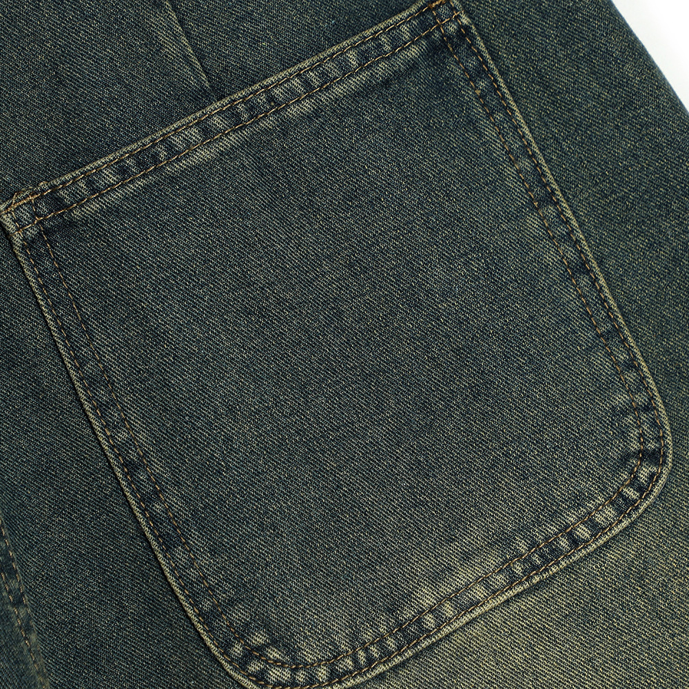 Washed And Distressed Relaxed Straight Leg Ripped Denim Shorts