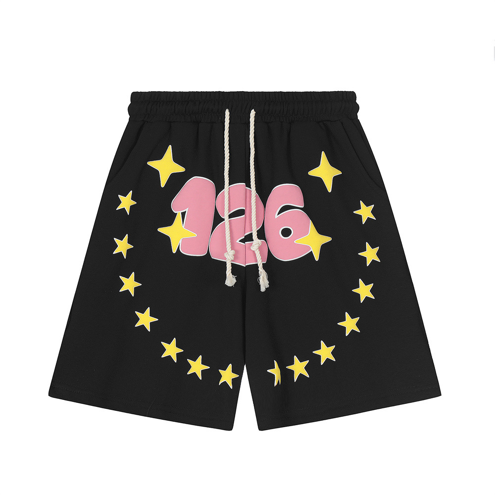 Trendy Loose-Fitting Casual Sports Niche Star Print Shorts
