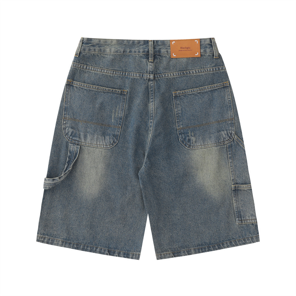 Washed And Torn Denim Shorts For Men
