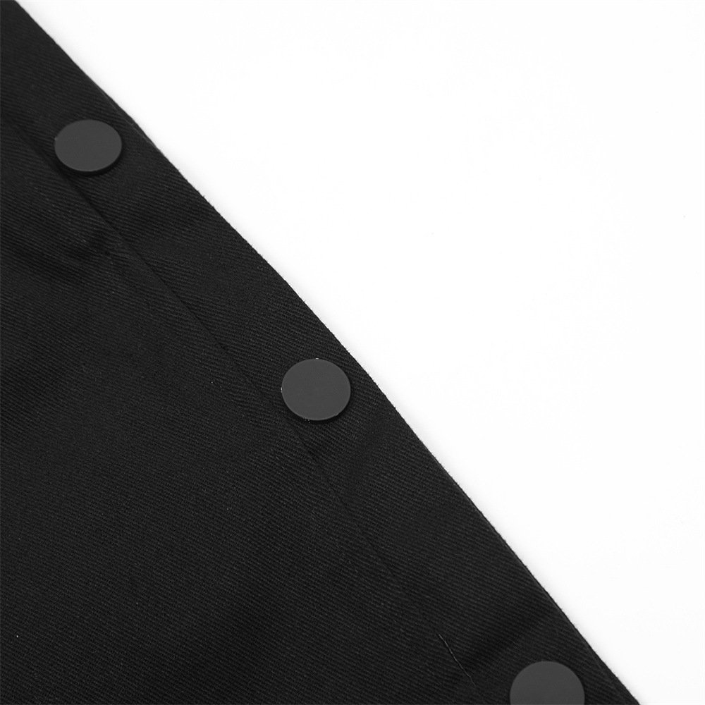 Work Sports Side Buttoned Casual Straight Leg Shorts
