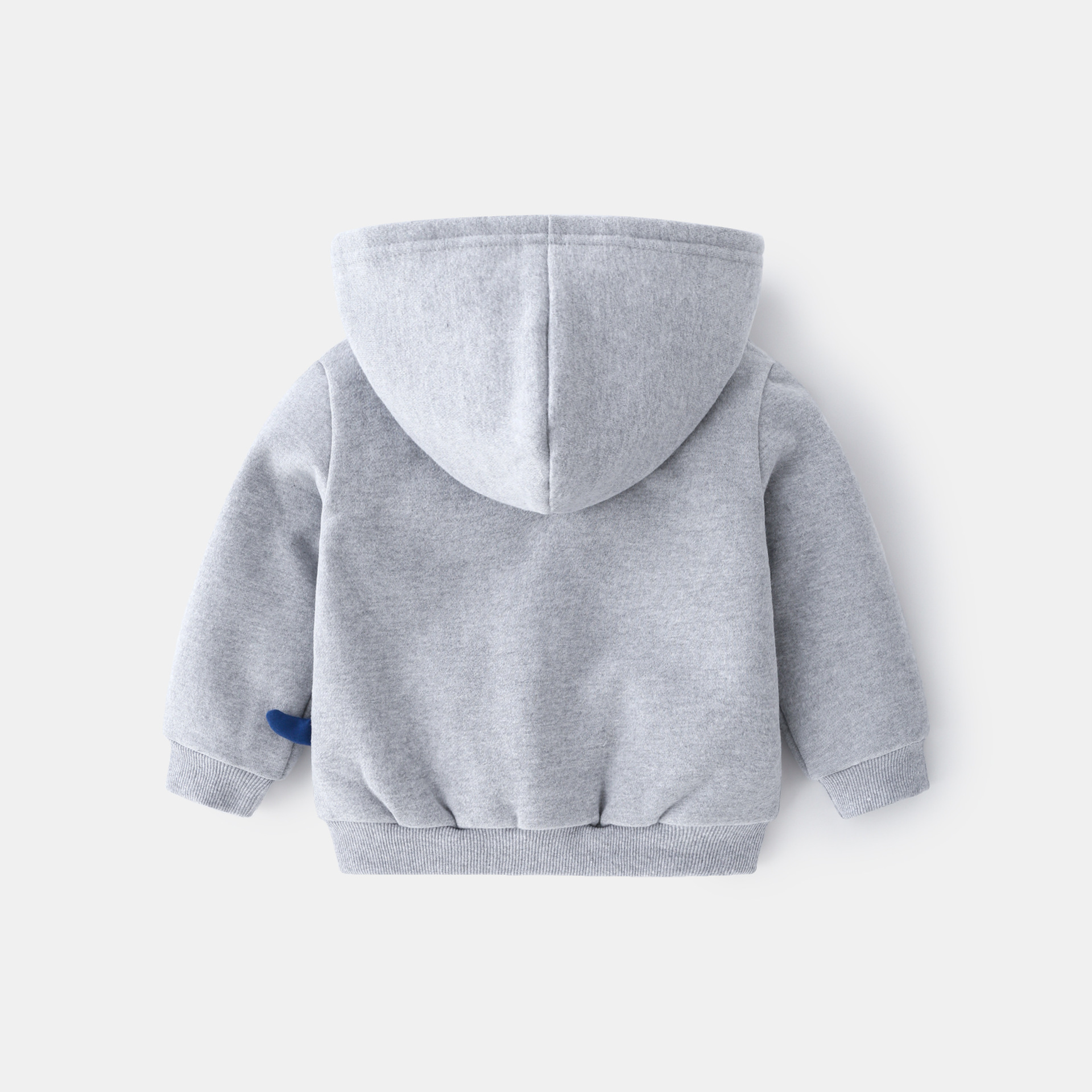 Male Children'S Dinosaur Patch Hooded Jacket