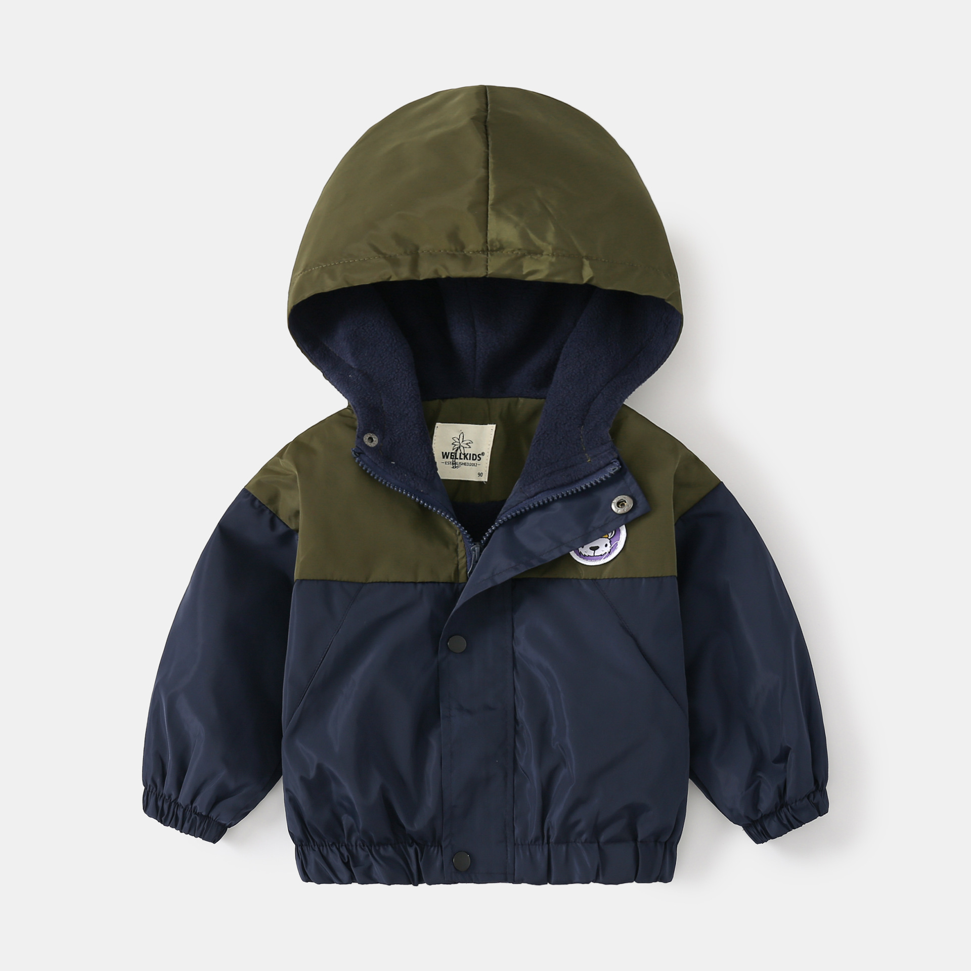Punching Jacket-Autumn And Winter Color Boys Padded