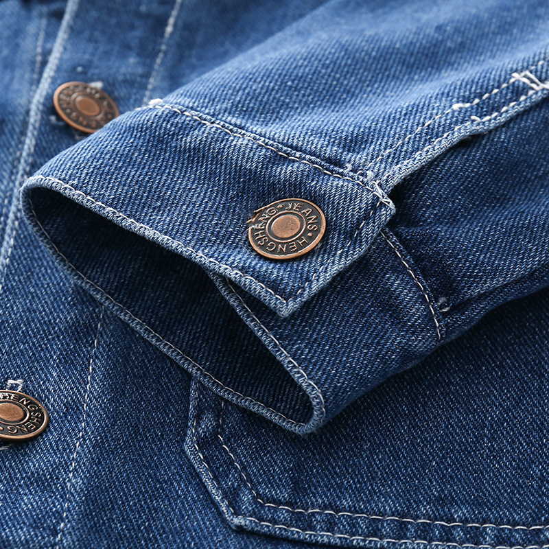 Not Hooded Korean Version Of Casual Denim Jacket