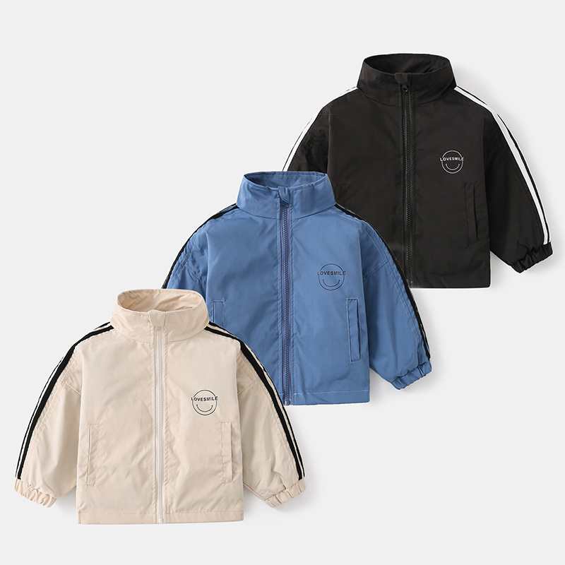 Long-Sleeved Chemical Fiber Rushing Jacket Stand Collar 