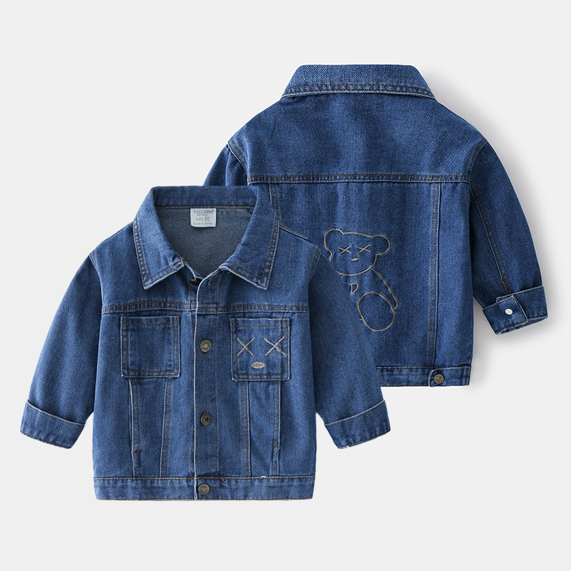Single-Breasted Casual Non-Hatched Denim Jacket