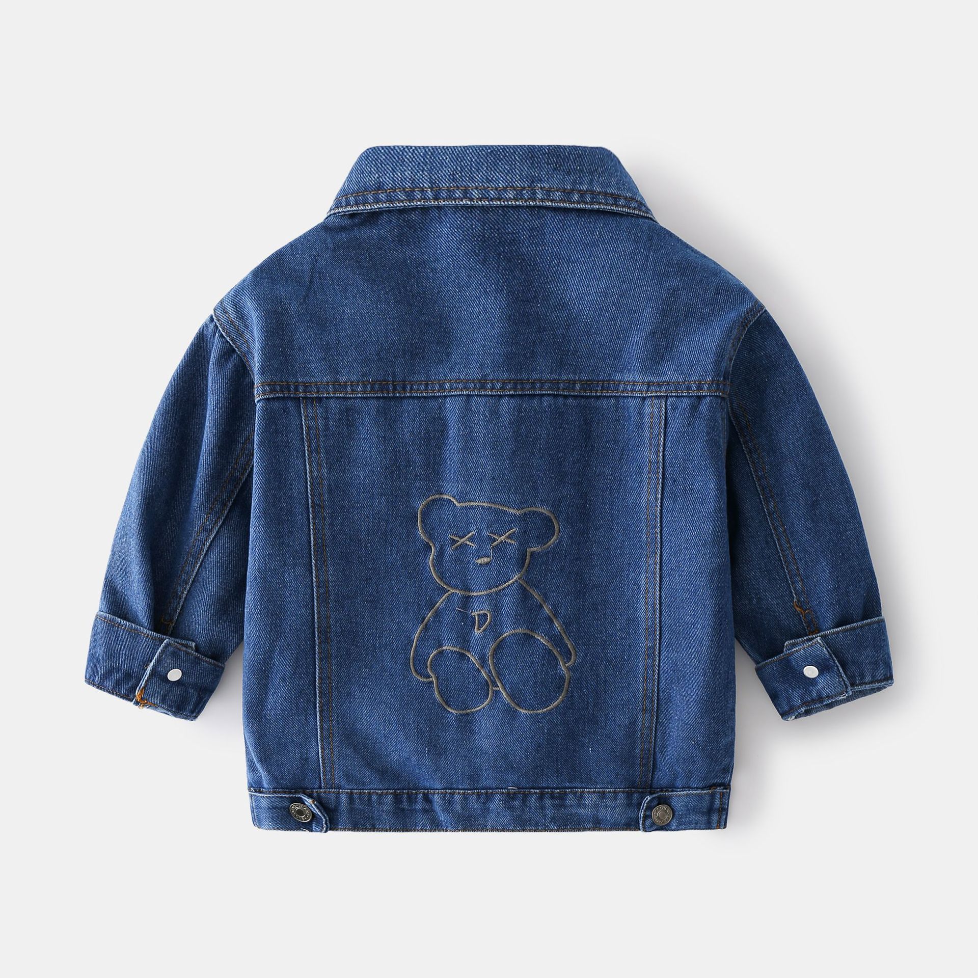 Single-Breasted Casual Non-Hatched Denim Jacket