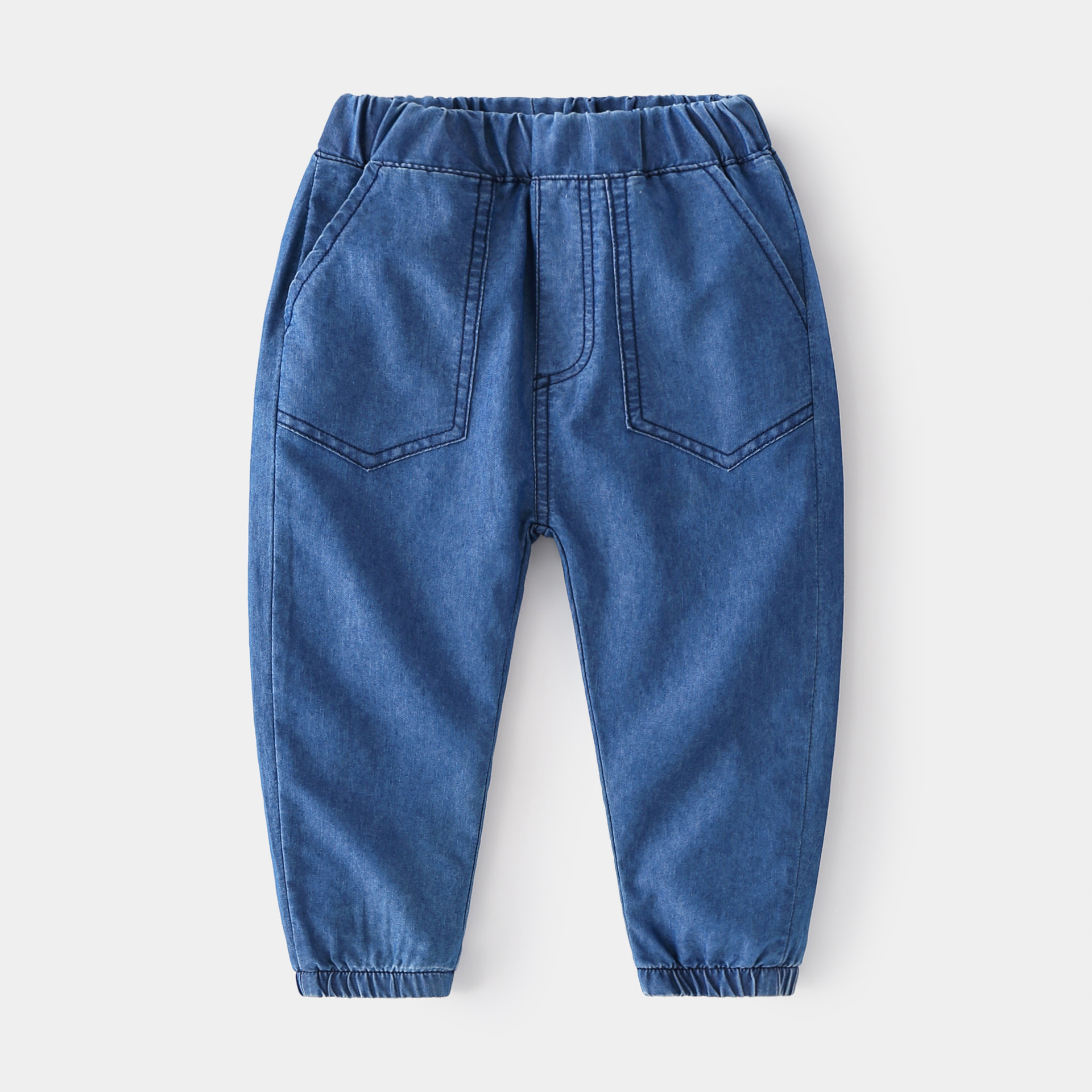 Casual Soft Processing Mid-Waist Section Leather Belt Pants