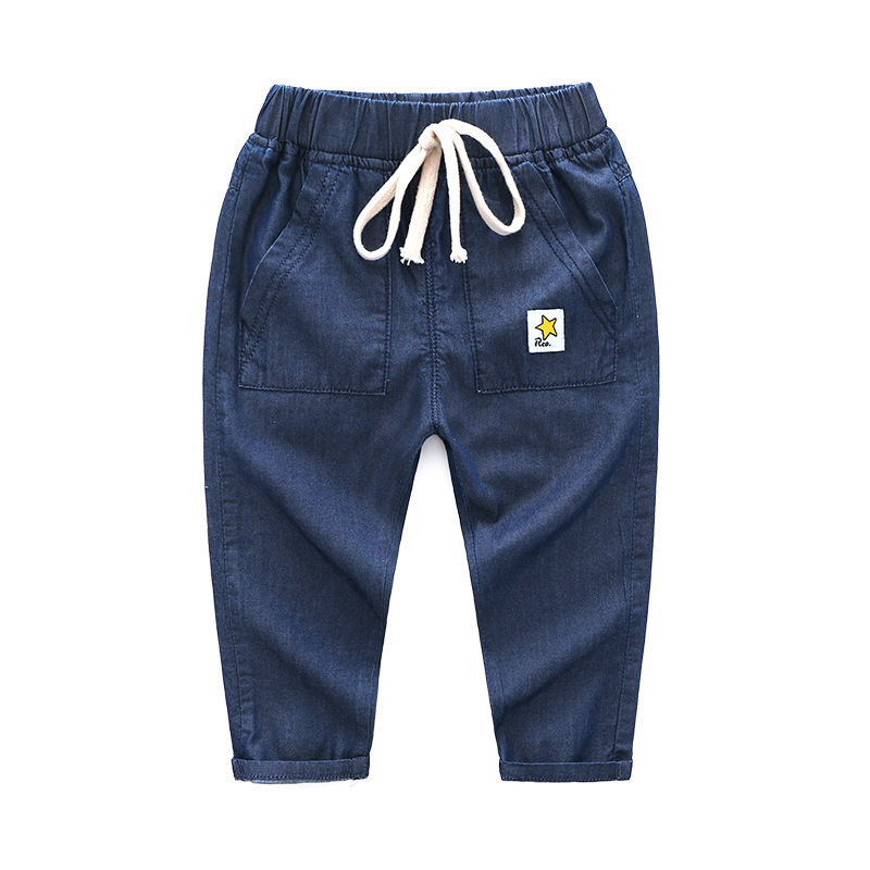 Korean Casual Solid Smooth Tencel Thin Section Jeans