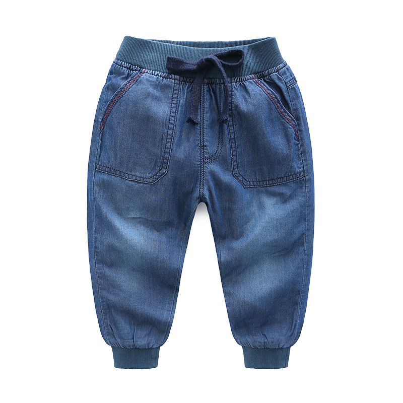 Korean Casual Solid Smooth Tencel Thin Section Jeans
