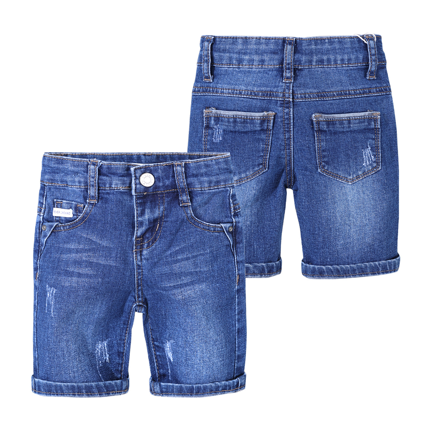 Pure Quality Stretch Design Denim Seven-Point Pants