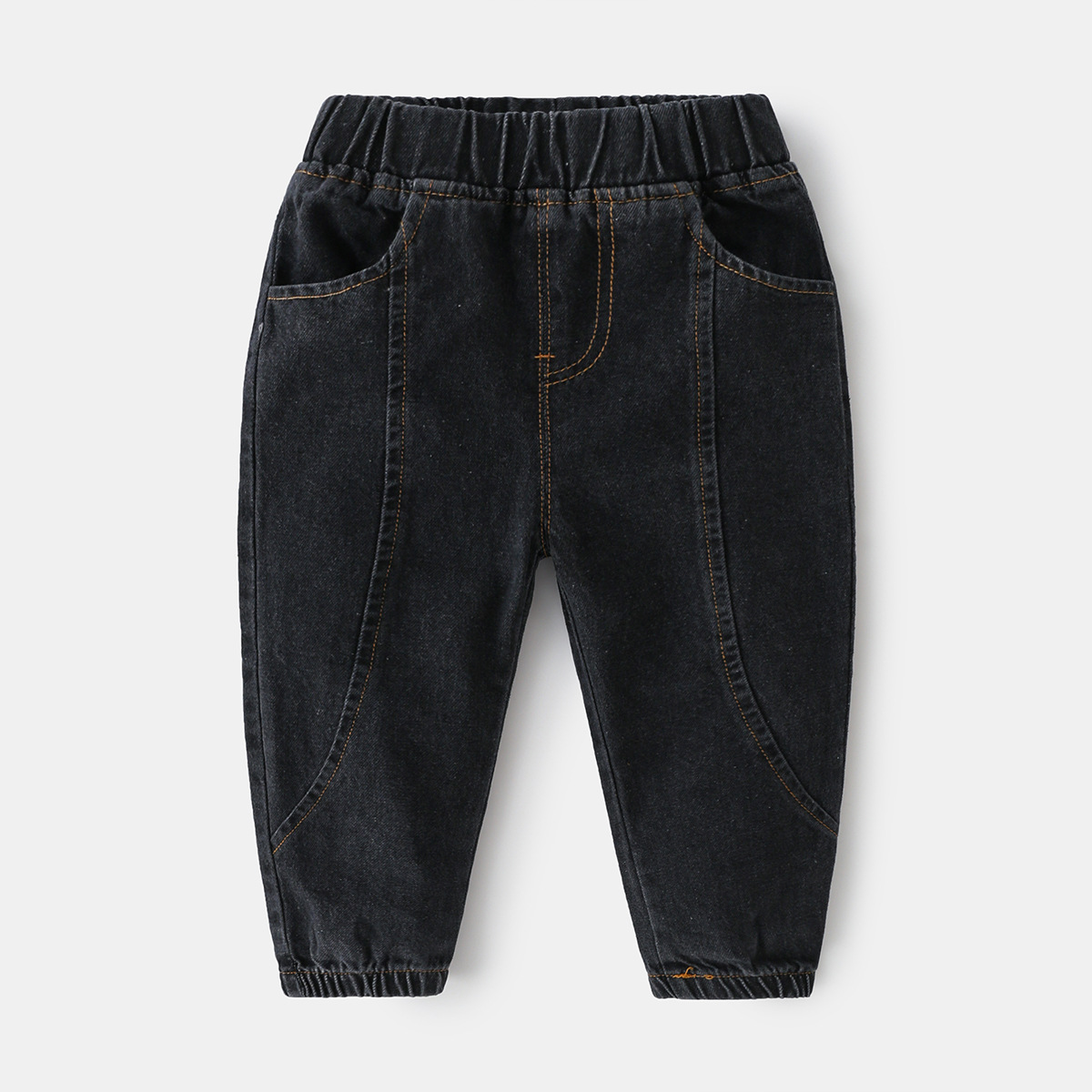 Soft Micro-Stretch Legging Mid-Waist Monochrome Denim Pants