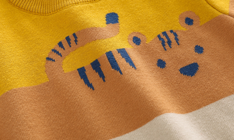 Abstract Cartoon Jacquard Sweater