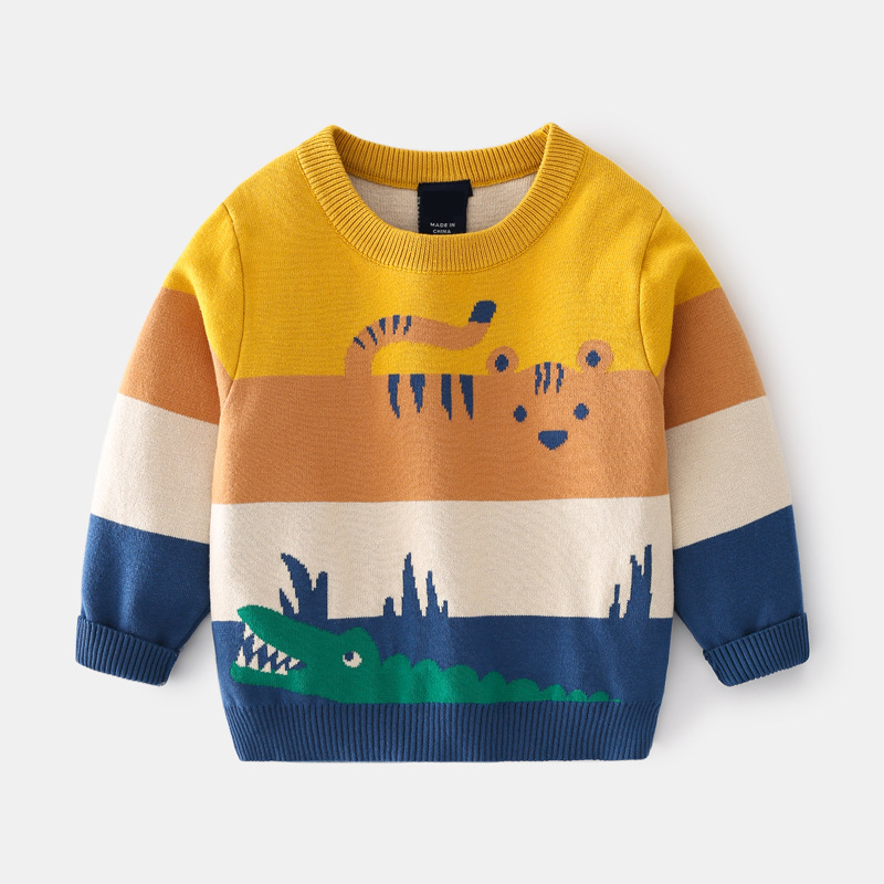 Abstract Cartoon Jacquard Sweater