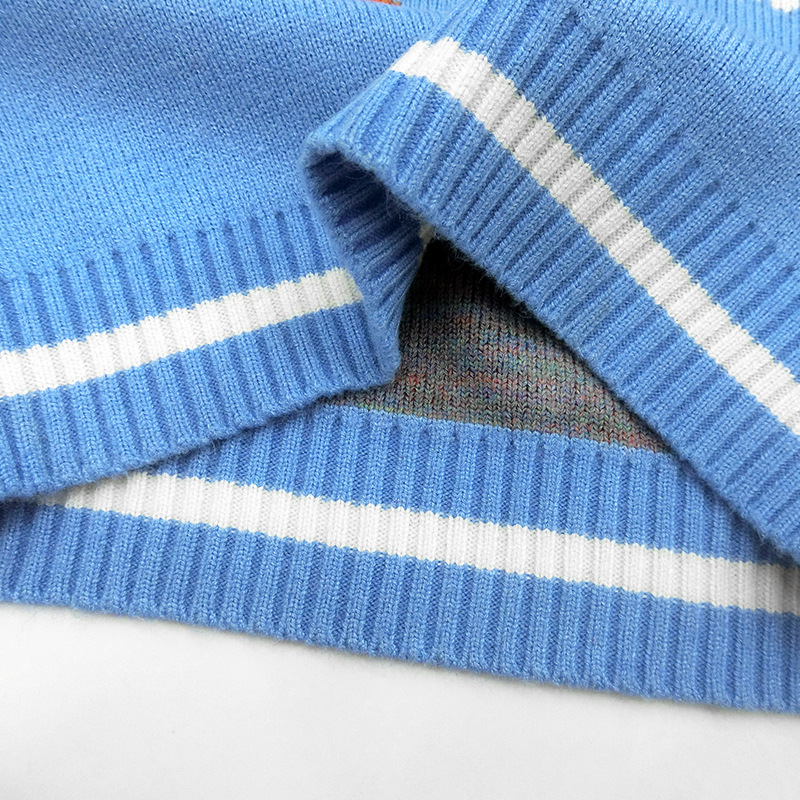Children'S Sweater Set Head Thickened V-Neck