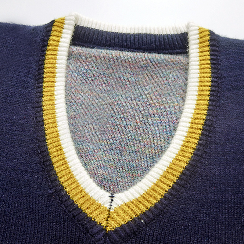 English V-Neck Boys' Sleeveless Sweater