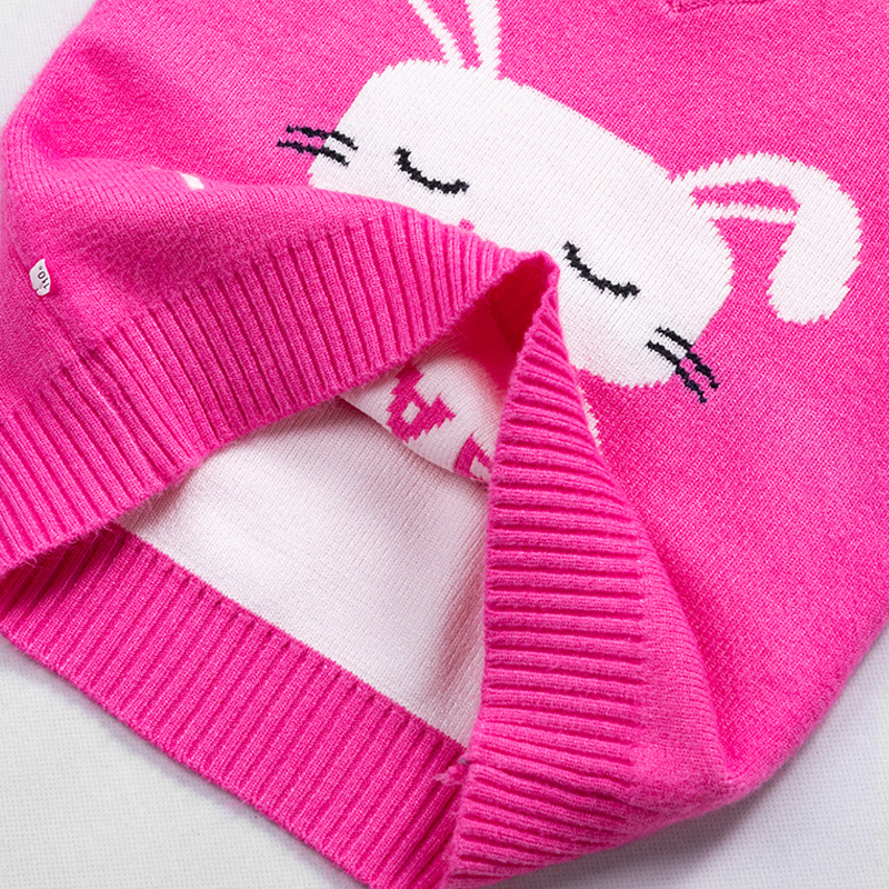 Rabbit Cartoon V-Neck Thickened Warm Children'S Sleeveless Undershirt