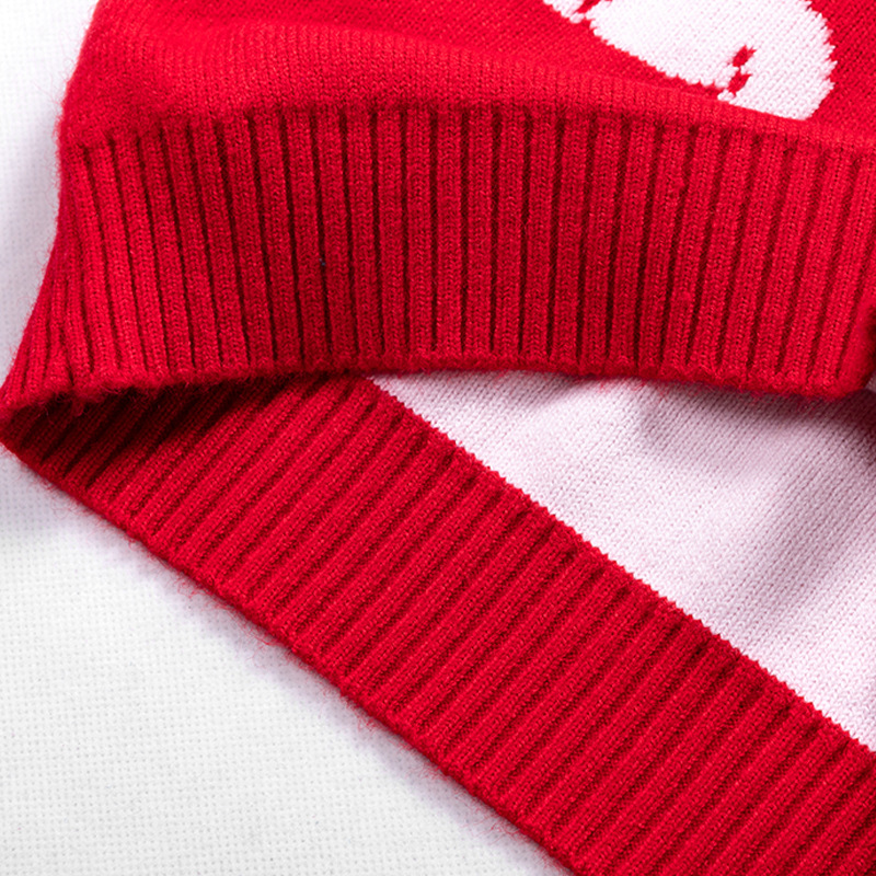 Round Neck Solid Color Girls Knitted Undershirt