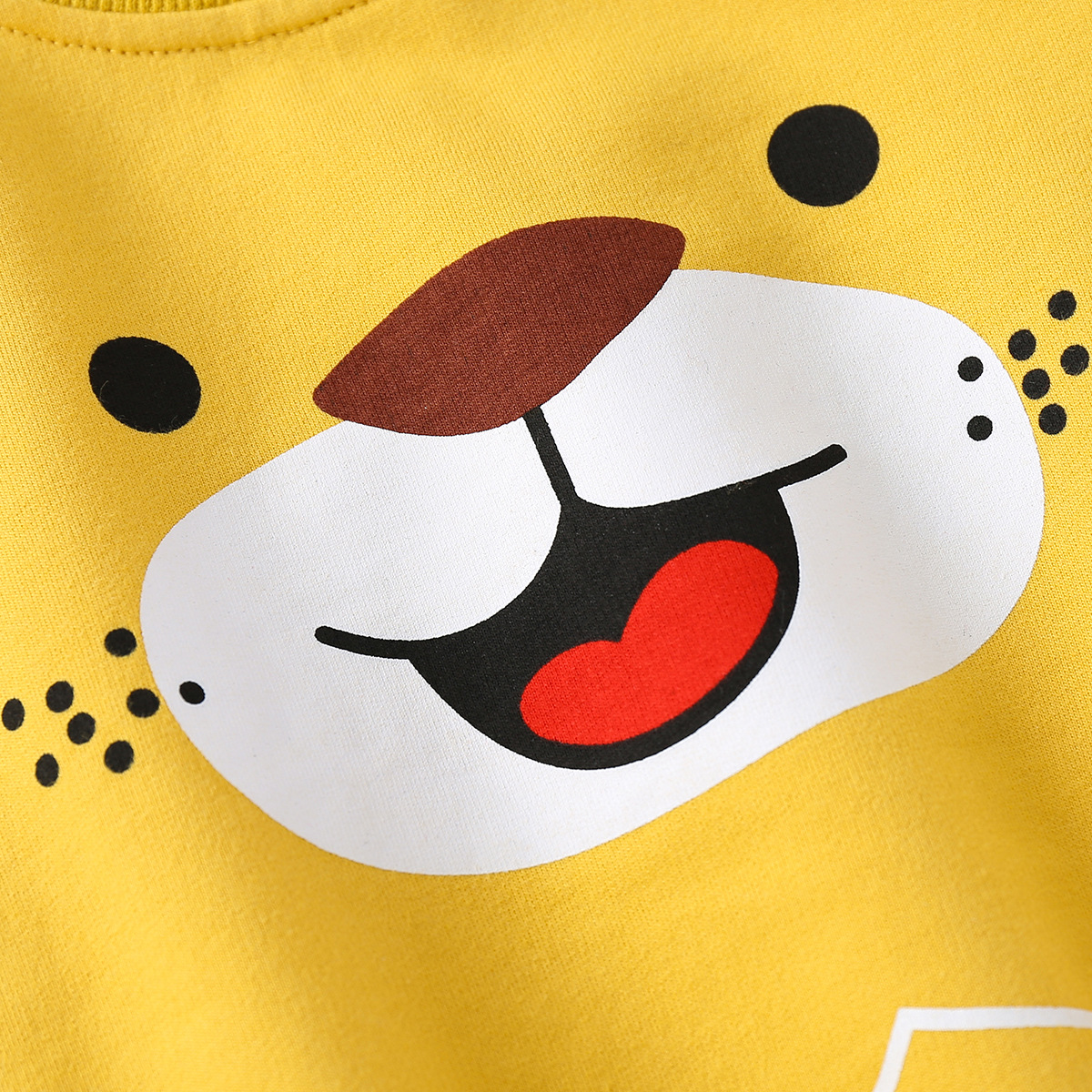 Animal Pattern Round Neck Pullover Long Sleeve Sweatshirt