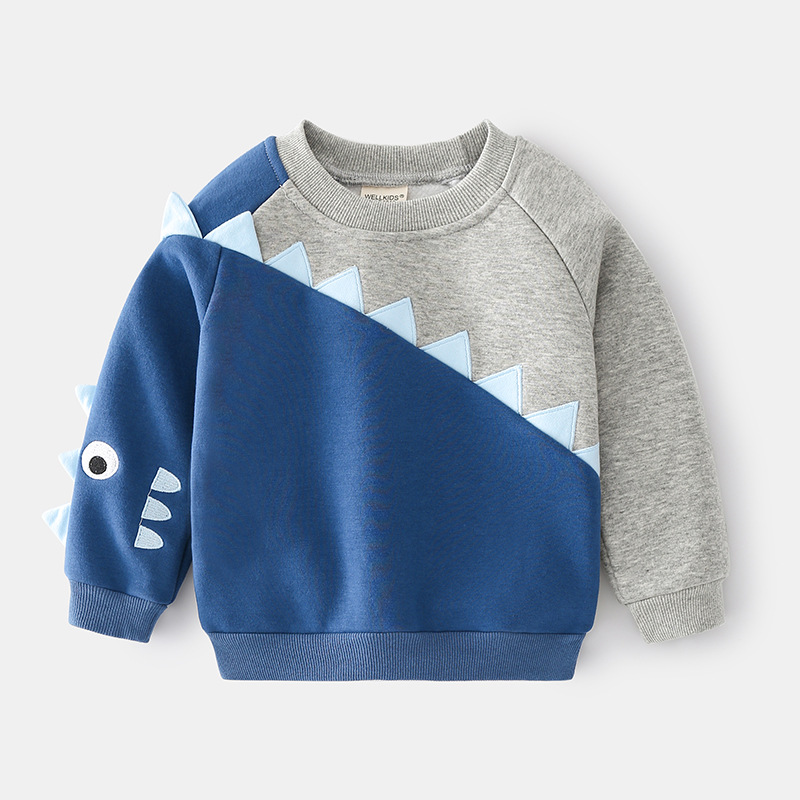 Long-Sleeved Children'S Fleece Cotton Pullover