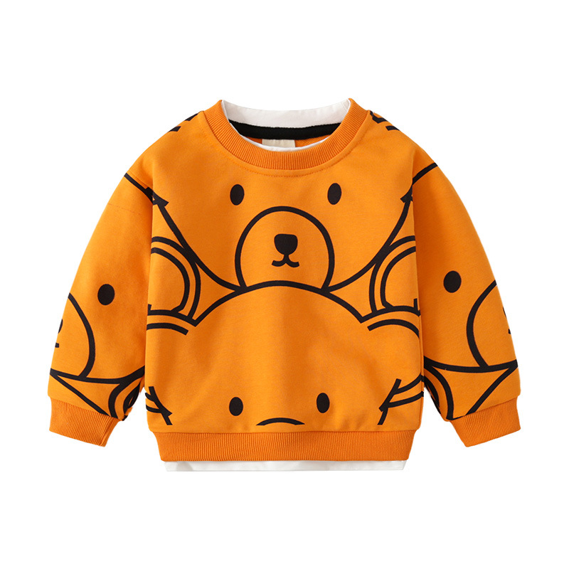 Monochrome Cartoon Bear Sweatshirt