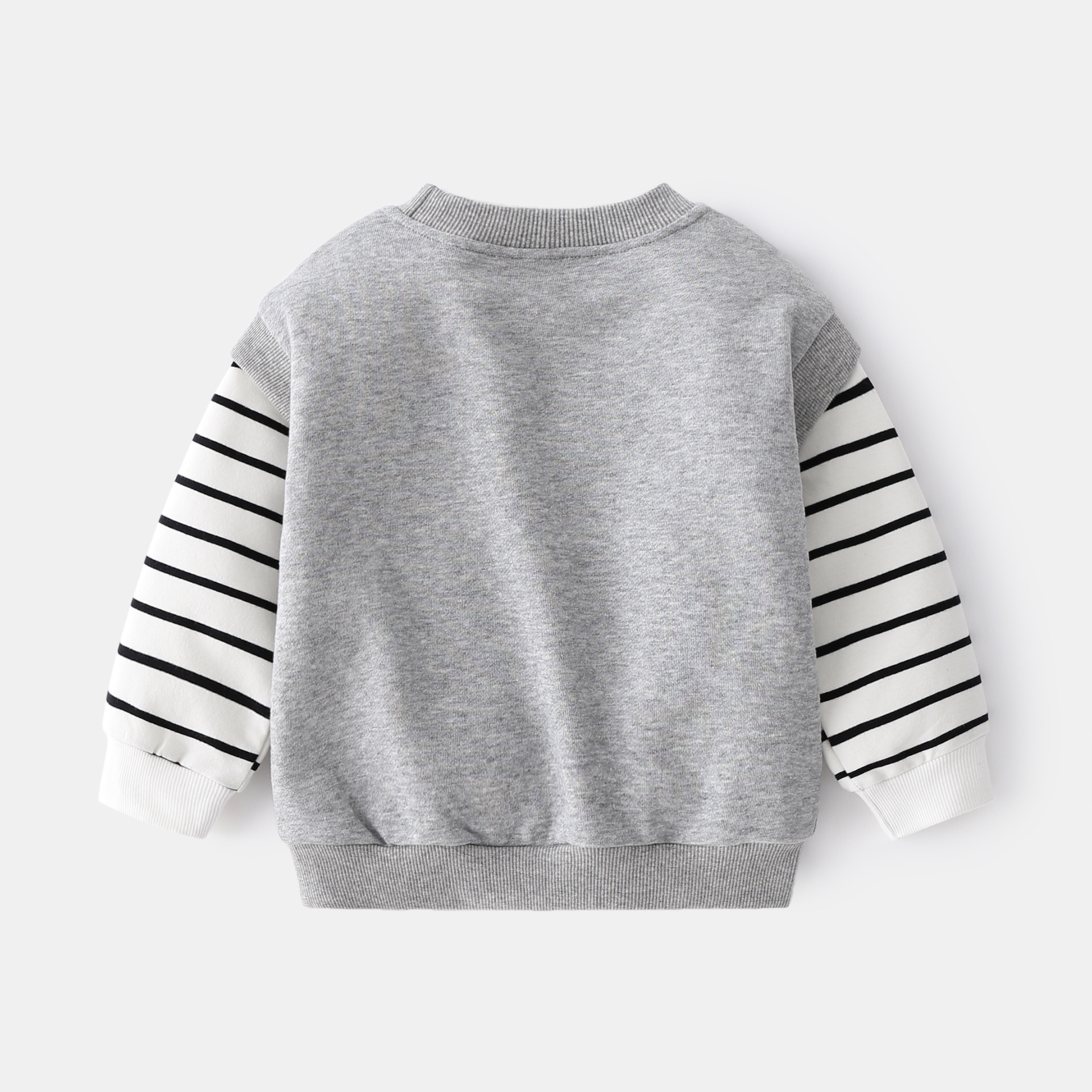 Striped Boys' Letter Print Sweatshirt